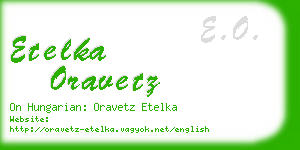 etelka oravetz business card